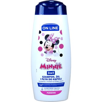 On line kids 3v1 šampon, pěna a sprchový gel Disney Minnie 400 ml