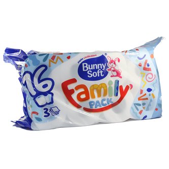 Bunny soft toaletní papír Family 16 ks 3 vrstvý 100 % cellulosa