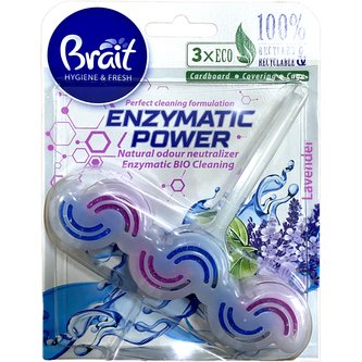 Brait kostka do WC ENZYMATIC power Levandule 45 g