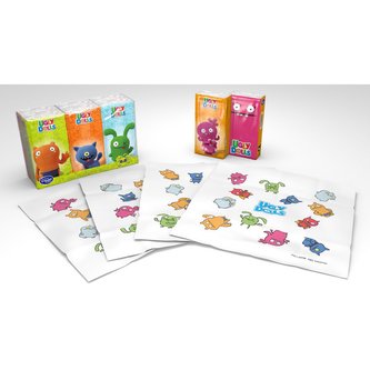 Kapesníky Ugly Dolls s potiskem 4 vrstvé, folie 6 ks