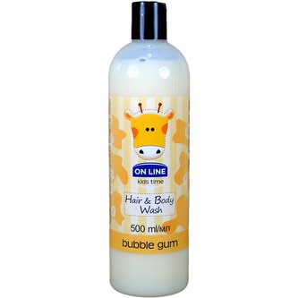 On line kids 2v1 šampon  a sprchový gel Žvýkačka 500 ml