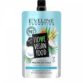 I love vegan food Kokosový detox cukrový tělový peeling 75 ml