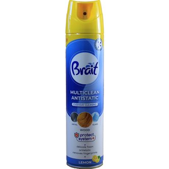 Brait Multiclean antistatic spray na čištění různých povrchů LEMON 350 ml