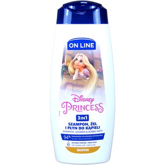 On line kids 3v1 šampon, pěna a sprchový gel Disney Princess 400 ml