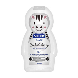 On line le petit 3v1 šampon, mycí  a sprchový gel Bílá čokoláda 350 ml
