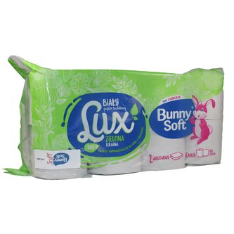 Bunny soft toaletní papír LUX eko 8 ks 2 vrstvý 180 útržků 100 % cellulosa
