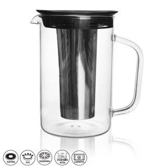 Konvice z varného skla s filtrem RACHEL 1,6 l