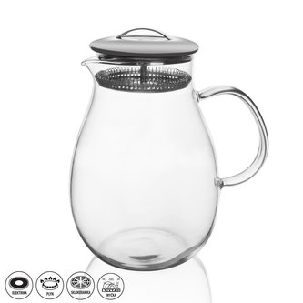 Konvice z varného skla s odměrkou 1,7 l