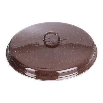 Smaltovaná poklice BROWN Lem pr. 37,5 cm