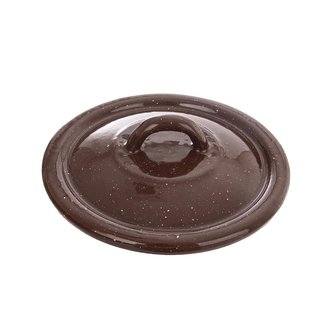 Smaltovaná poklice BROWN pr. 14 cm