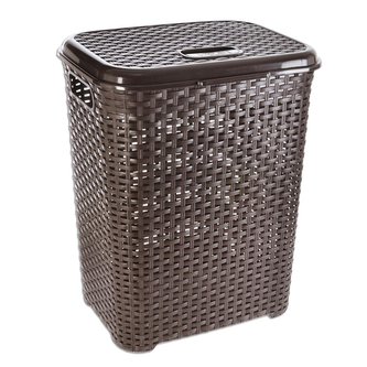 Prádelní koš s víkem RATAN BROWN