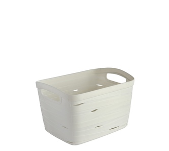 Košík RIBBON dvě ucha S 23x17x19cm  bílý