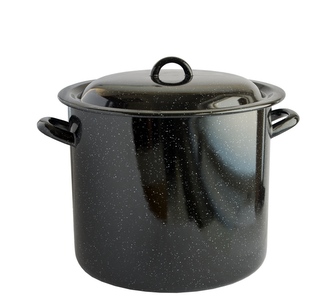 Hrnec s poklicí smalt černý 30 cm 17,5 L