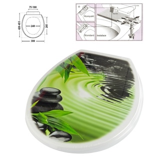 WC deska tůňka kameny černé