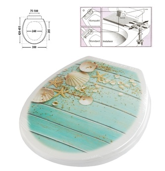 WC deska hvězdice mušle prkna