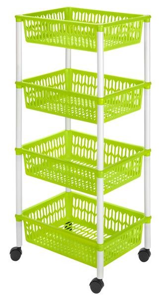 Regál 4 patra 40x30x90cm, různé barvy