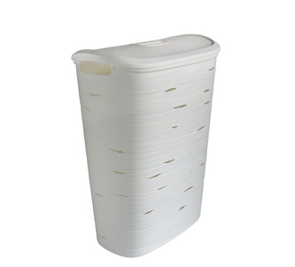 Koš na špinavé prádlo RIBBON 49L 37x55x23cm bílý