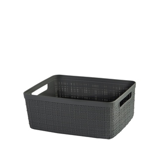 Košík JUTE obdélník S 5L 26x19x11cm šedá
