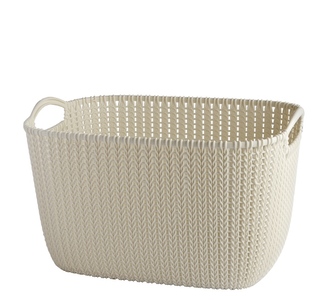 Košík KNIT obdélník 19L 39x28x23cm bílý