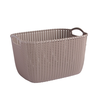 Košík KNIT obdélník 19L 39x28x23cm starorůžová