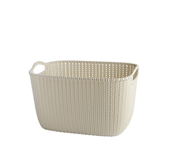 Košík KNIT obdélník 8L bílý 29x22x16cm