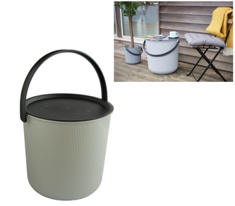 Vědro AKITA 10l šedé s víkem