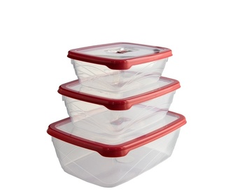 Dóza sada plastová 3ks/1,2L/1,9L/3,2L/šedá/růžová/bílá/červn