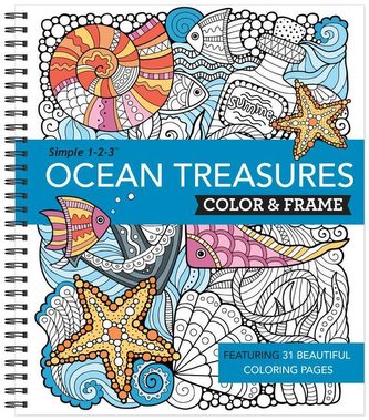 Color & Frame - Ocean Treasures (Adult Coloring Book)