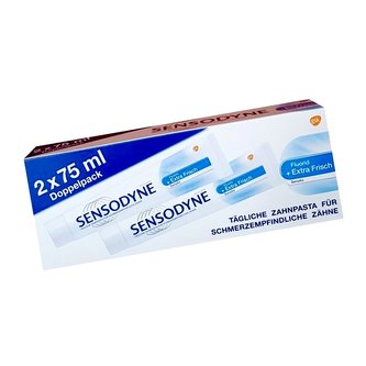 Sensodyne zubní pasta Fluorid Extra Frisch rodinné balení 2x75ml