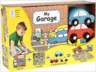 My Garage (Book, Wooden Toy & 16-piece Puzzle)
