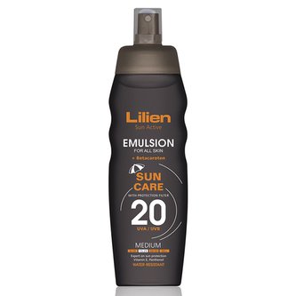 Lilien Sun Active opalovací emulze s Betacarotenem SPF 20, 200ml