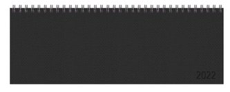 Tischquerkalender Professional Premium schwarz 2022