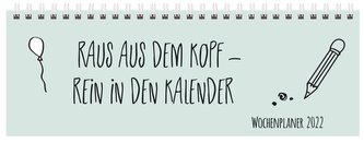 Tischquerkalender Mint 2022