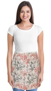 Kuchyňská zástěra DANA - do pasu - ptáčci - zástěra 68x50 cm