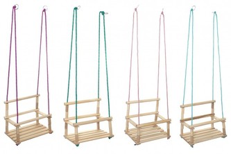 Houpačka dřevo přírodní 26x40cm nosnost 200kg v sáčku