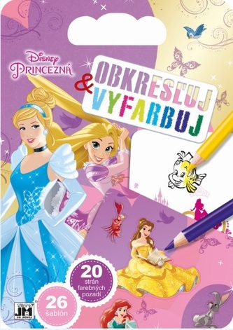 Obkresľuj a vyfarbuj - Princezná