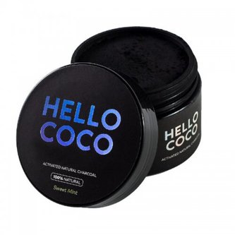Hello Coco - Aktivní uhlí na bělení zubů Sweet Mint - (Activated Natural Charcoal) - 30 ml
