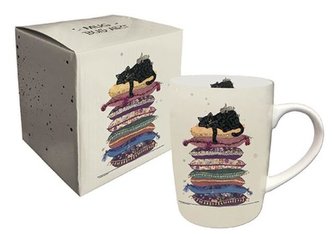 Porcelánový hrnek 370 ml BUG ART KIUB - Kočka na polštářích