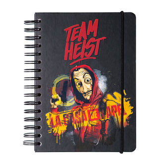 Poznámkový blok Netflix|Papírový dům: Maska (A5 14,8 x 21,0 cm) nelinkovaný