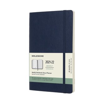 Moleskine Plánovací zápisník 2021-2022 měkký modrý L