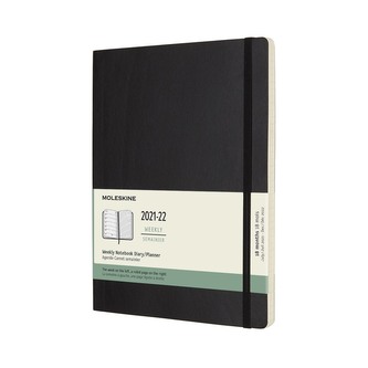 Moleskine Plánovací zápisník 2021-2022 měkký černý XL