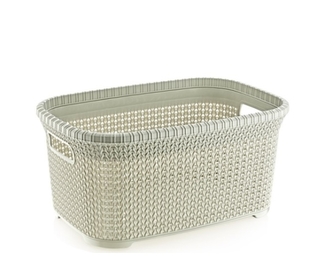 Koš na čisté prádlo 38l reliéf béžový 50x32x25