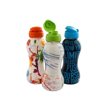 Láhev plastová na vodu 0,6l, 4 motivy