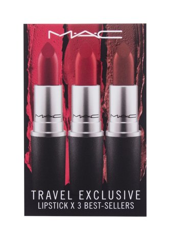 MAC Lustre Lipstick rtěnka Lustre Lipstick 3 g + rtěnka Lustre Lipstick 3 g 510 Lady Bug + rtěnka Frost Lipstick 3 g 309 Fresh Moroccan