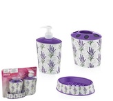 Koupel set dekor Levandule mýdlenka dávkovač držák