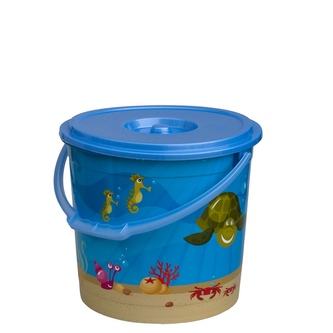 Vědro s víkem 16l modré, moře