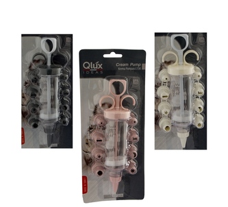 Zdobička pístová,8 trysek/růžová,bílá,šedá/22cm