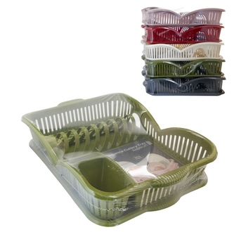 Odkapávač na nádobí/šedá,růžová,zelená,bílá,červená/47x33x11cm