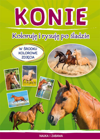 Konie Koloruję i rysuję po śladzie