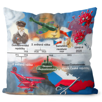 Polštář Letopočty (Velikost: 40 x 40 cm)